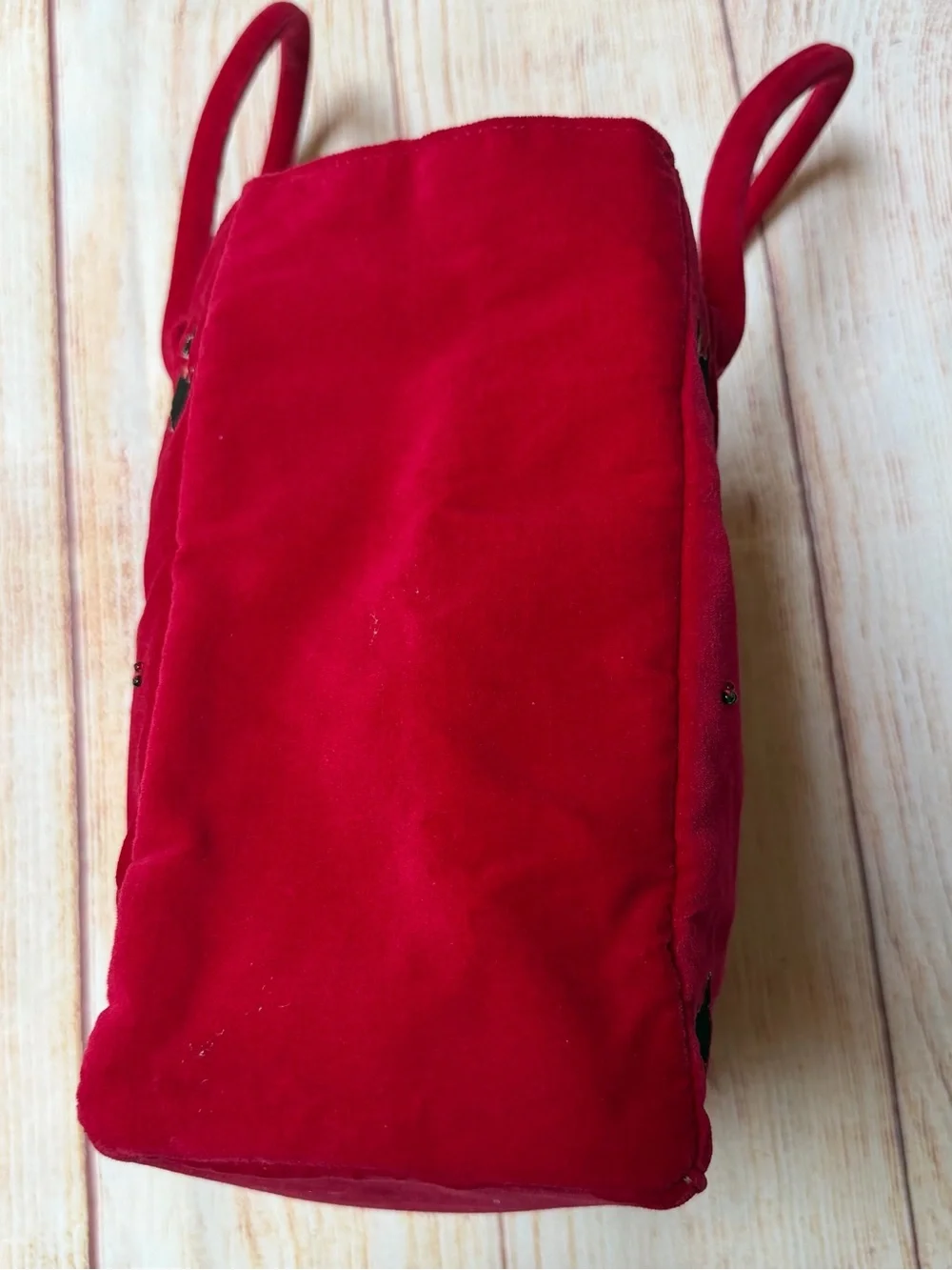 Red Velvet Scottie Embroidered Tote Bag